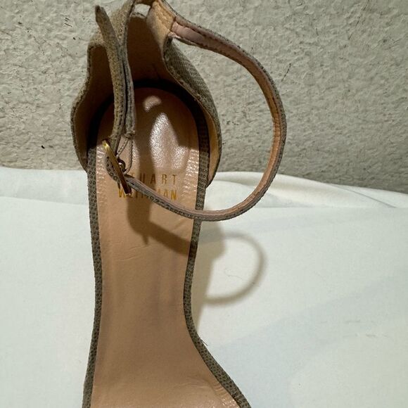 Stuart Weitzman Nudist Heel size 8 snake print accent - Picture 6 of 15